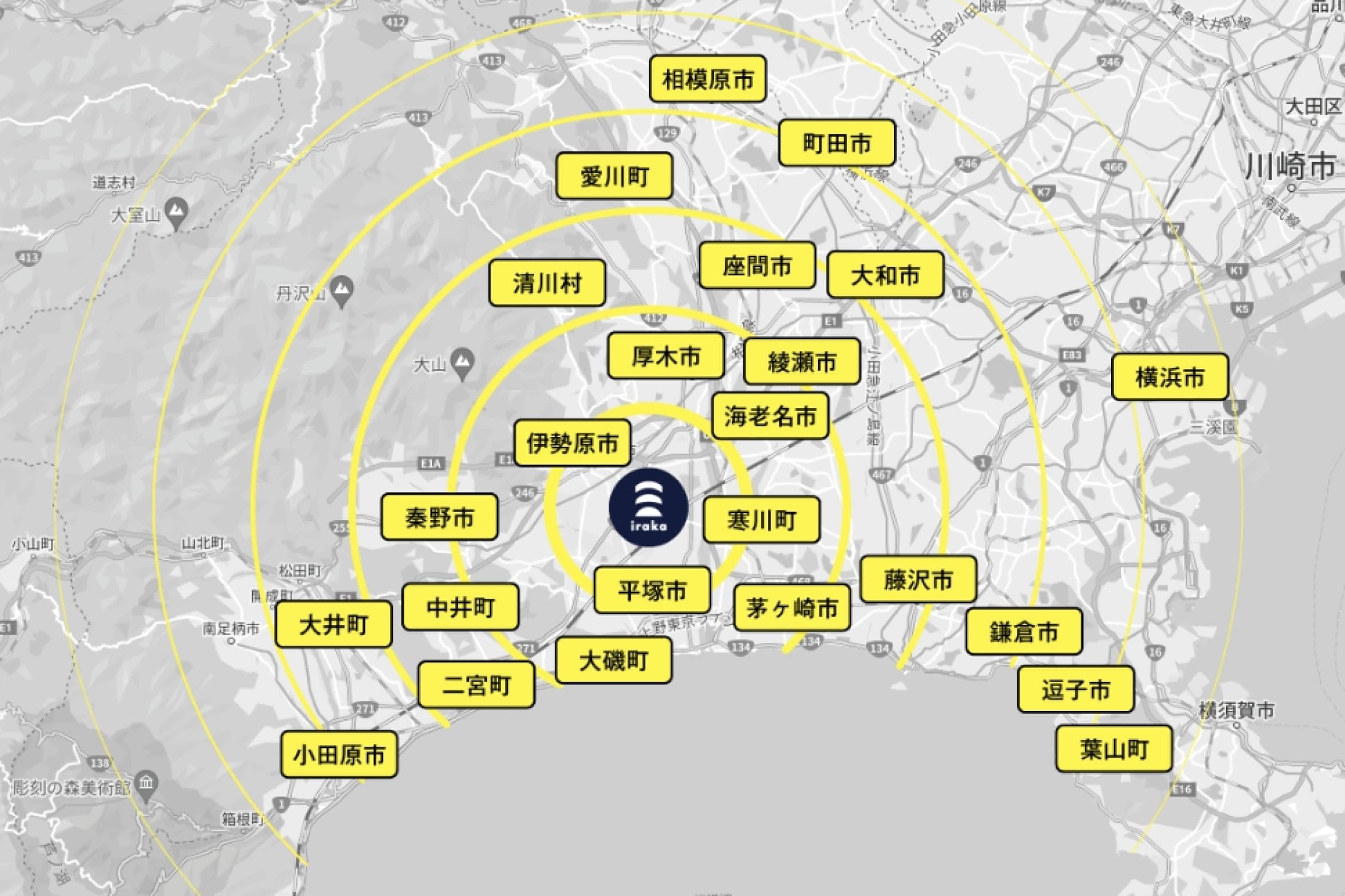 シロアリ駆除対応マップ